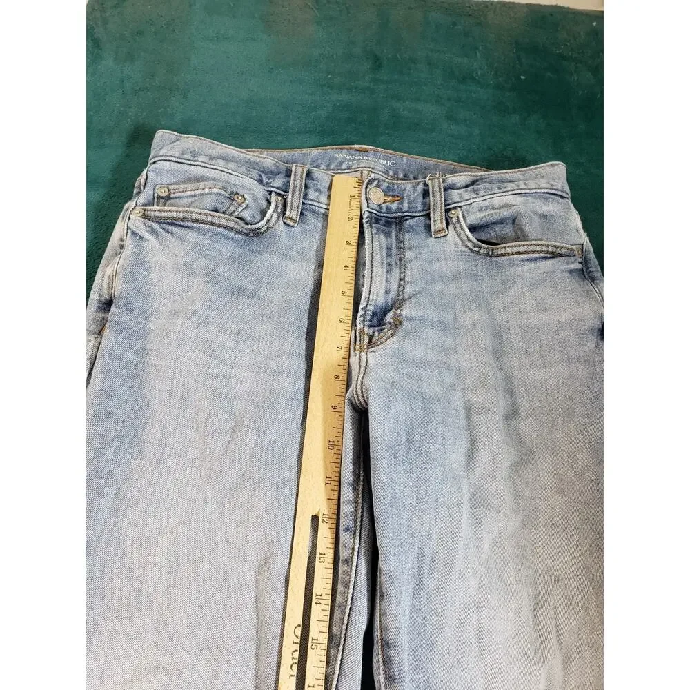 Banana Republic Jeans Size 31x32 Mens Blue Pant Stretch Mid Rise Travel Straight